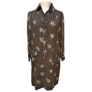 Vintage brown and cream dress